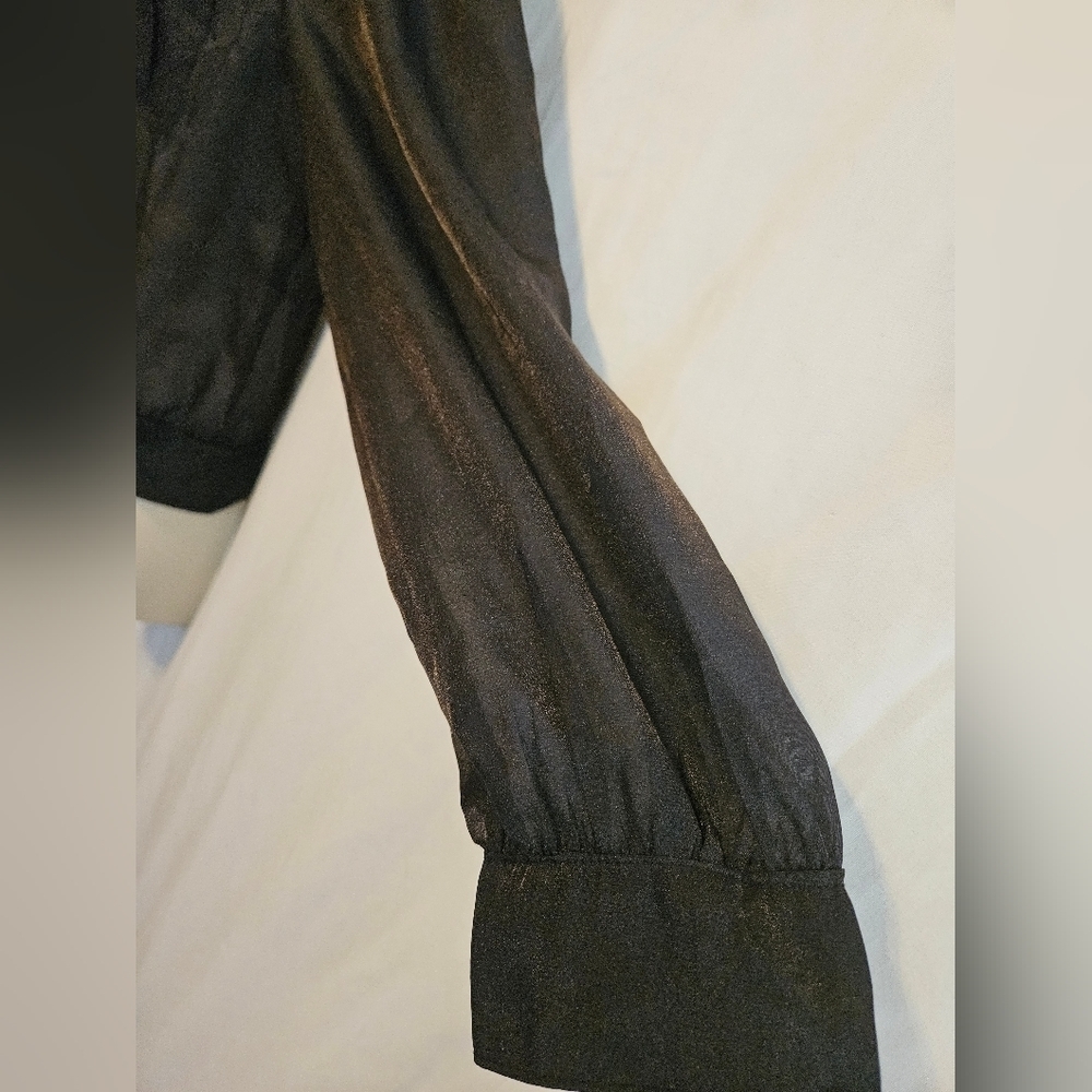 Ferriano Black Bodysuit size Large long sleeve sheer. - Picture 7 of 16